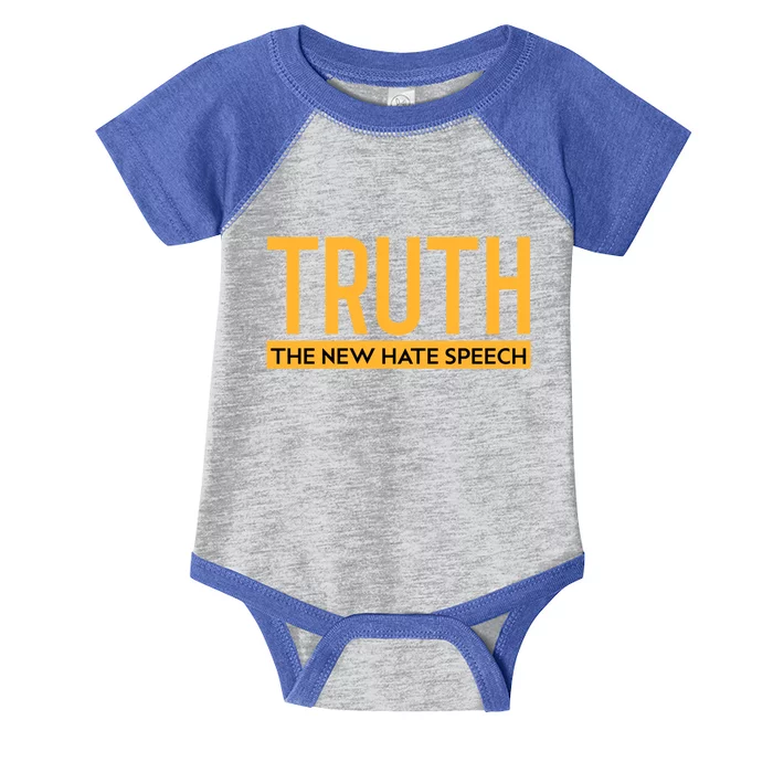 Truth The New Hate Speech Bold Statet Funny Gift Infant Baby Jersey Bodysuit