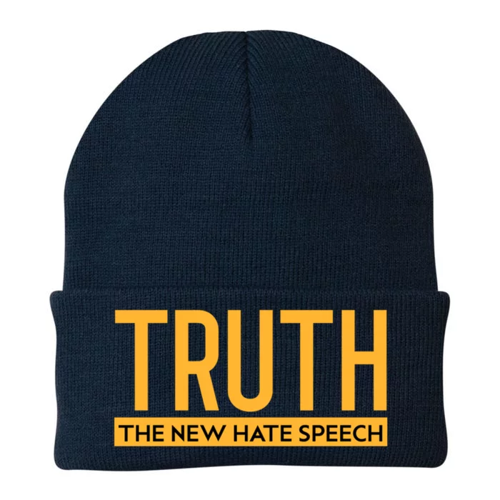 Truth The New Hate Speech Bold Statet Funny Gift Knit Cap Winter Beanie