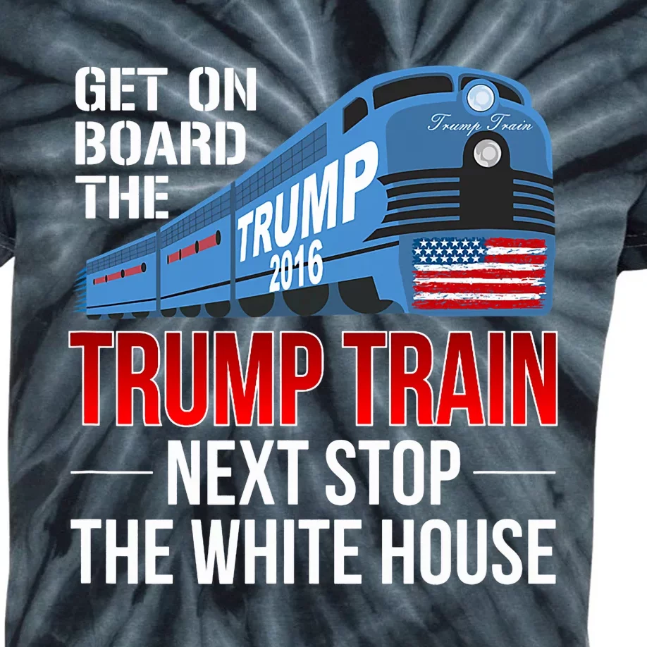 Trump Train Next Stop The White House Kids Tie-Dye T-Shirt