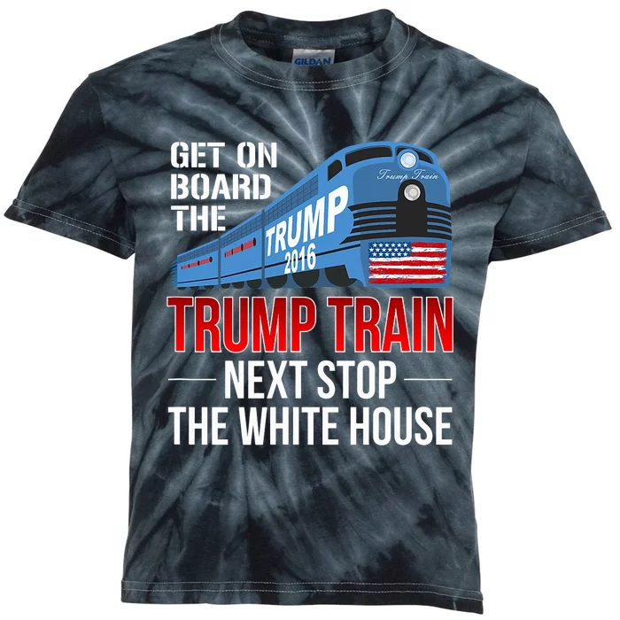 Trump Train Next Stop The White House Kids Tie-Dye T-Shirt