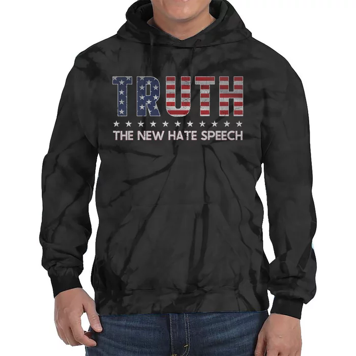 Truth The New Hate Speech Political Correctness Usa Flag Tie Dye Hoodie