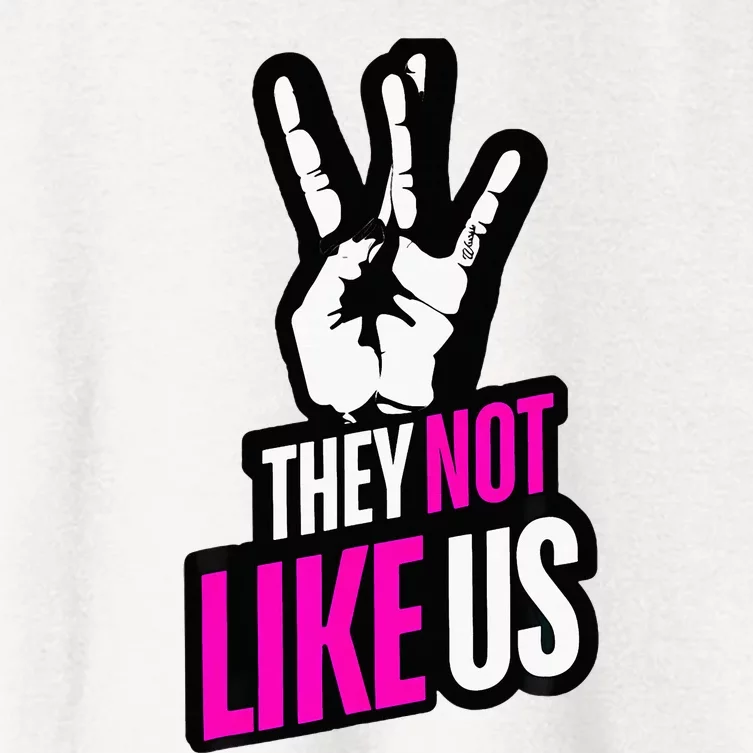 Trendy They Not Like Us For Catchy Music Women's Crop Top Tee