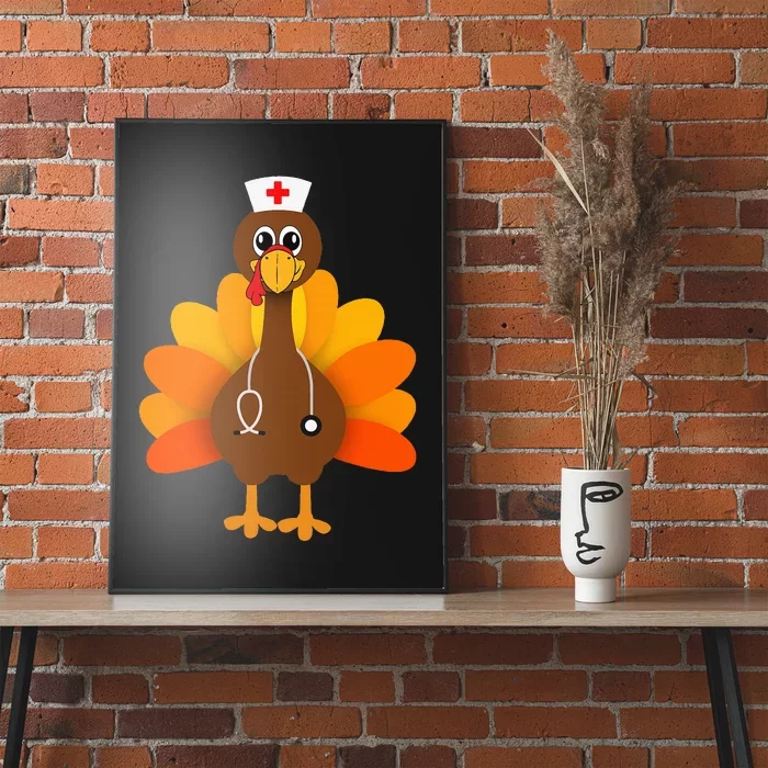 Thanksgiving Turkey Nurse Holiday Nursing Poster