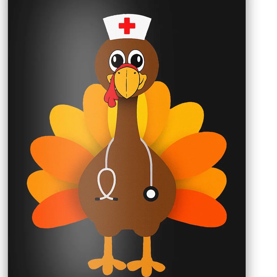 Thanksgiving Turkey Nurse Holiday Nursing Poster