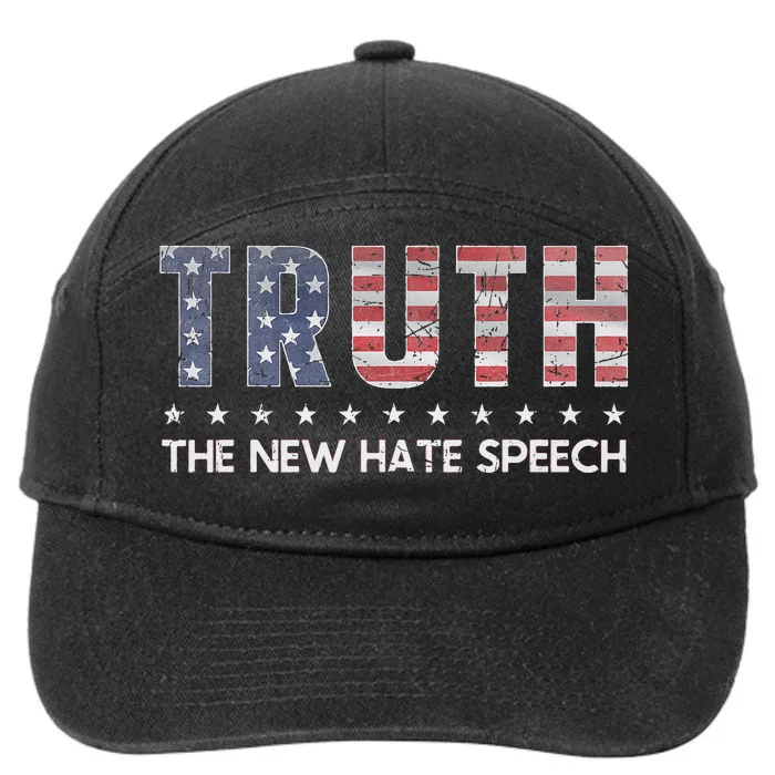 Truth The New Hate Speech Political Correctness USA Flag 7-Panel Snapback Hat