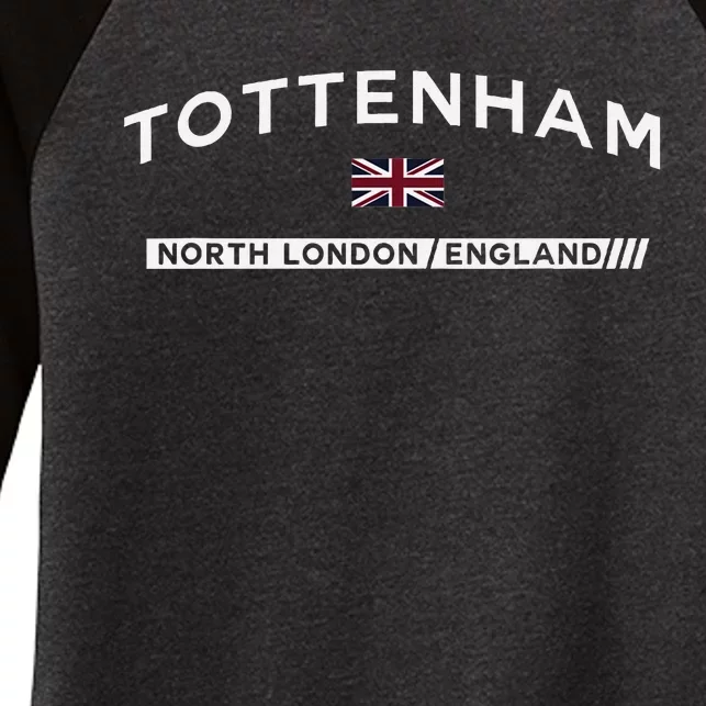 Tottenham Town Of North London England Uk Women's Tri-Blend 3/4-Sleeve Raglan Shirt