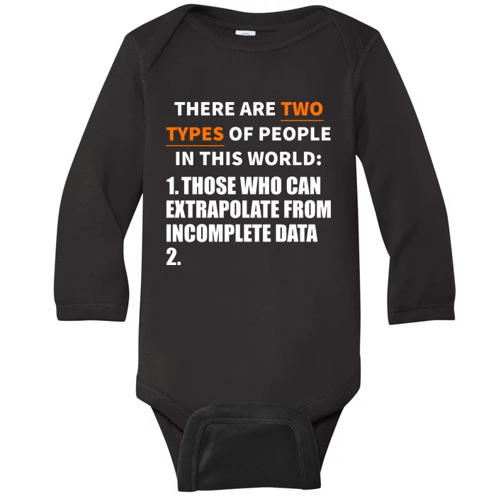 Two Types Of People Baby Long Sleeve Bodysuit