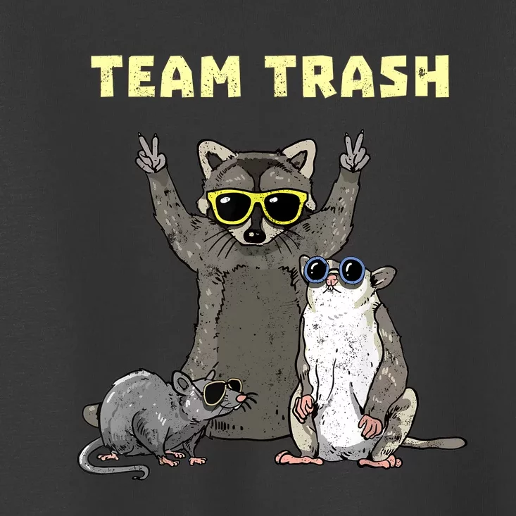 Team Trash Opossum Raccoon Rat Funny Animals Garbage Gang Toddler T-Shirt