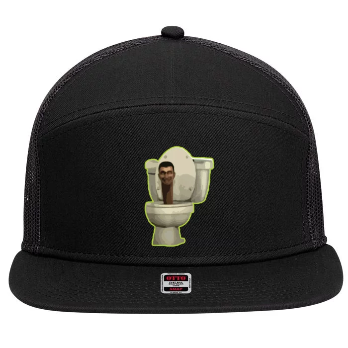 Toilet 7 Panel Mesh Trucker Snapback Hat