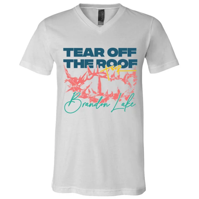 Totr Tear Off The Roof Merch T.O.U.R V2 B.R.A.N.D.O.N L.A.K.E V-Neck T-Shirt