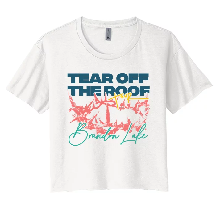 Totr Tear Off The Roof Merch T.O.U.R V2 B.R.A.N.D.O.N L.A.K.E Women's Crop Top Tee