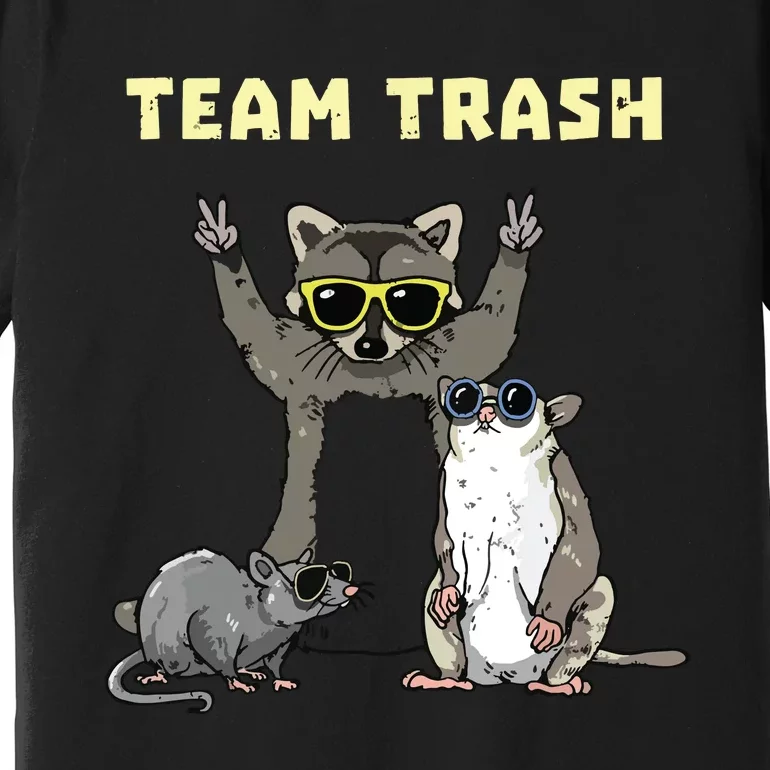 Team Trash Opossum Raccoon Rat Funny Animals Garbage Gang Short Sleeve Premium T-Shirt