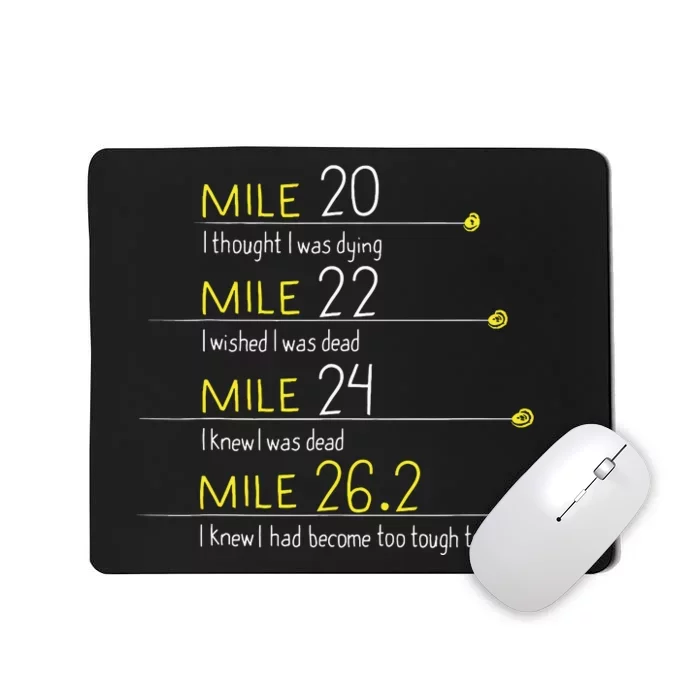 The Thoughts Of Marathoner Runner Gift Funny Marathon Mousepad