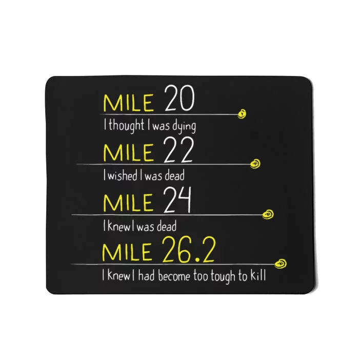 The Thoughts Of Marathoner Runner Gift Funny Marathon Mousepad