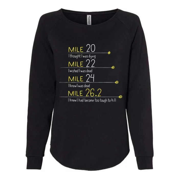 The Thoughts Of Marathoner Runner Gift Funny Marathon Womens California Wash Sweatshirt