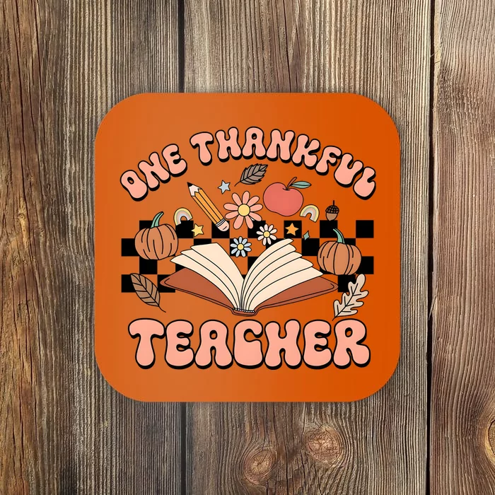 Thanksgiving Teacher One Thankful Teacher Coaster