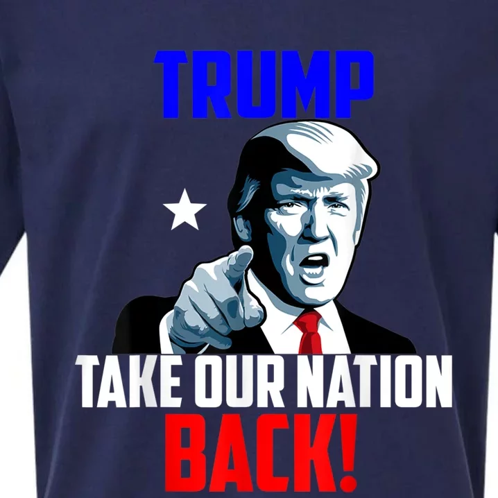 Trump Take Our Nation Back Trump Sueded Cloud Jersey T-Shirt