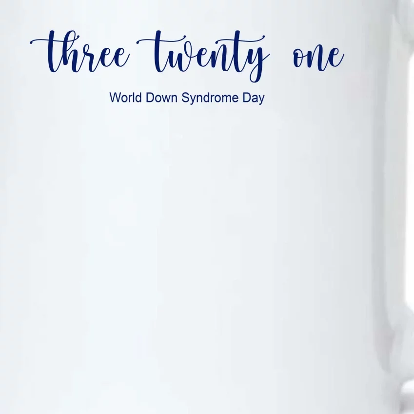 Three Twenty One World Down Syndrome Day Black Color Changing Mug