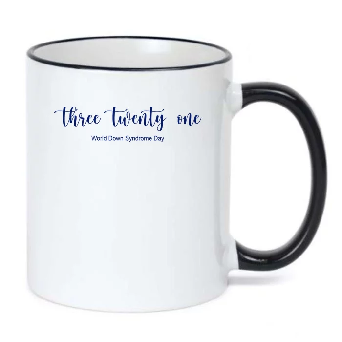 Three Twenty One World Down Syndrome Day Black Color Changing Mug