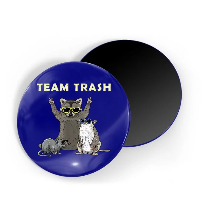 Team Trash Opossum Raccoon Rat Funny Animals Magnet