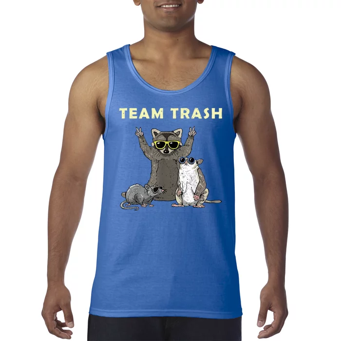 Team Trash Opossum Raccoon Rat Funny Animals Tank Top