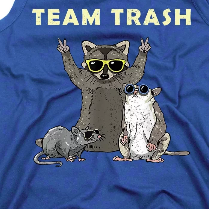 Team Trash Opossum Raccoon Rat Funny Animals Tank Top