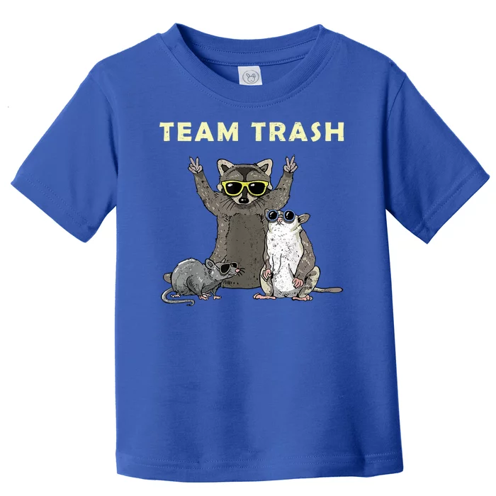 Team Trash Opossum Raccoon Rat Funny Animals Toddler T-Shirt