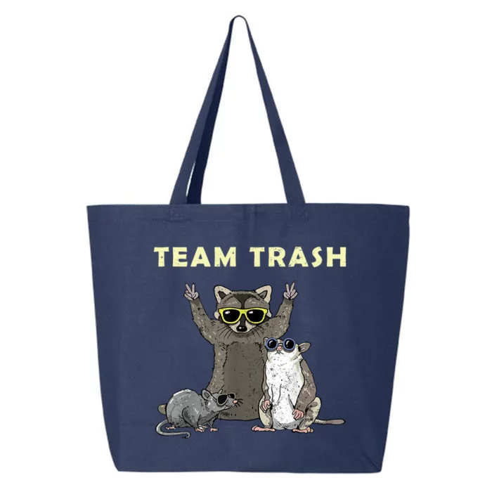 Team Trash Opossum Raccoon Rat Funny Animals 25L Jumbo Tote