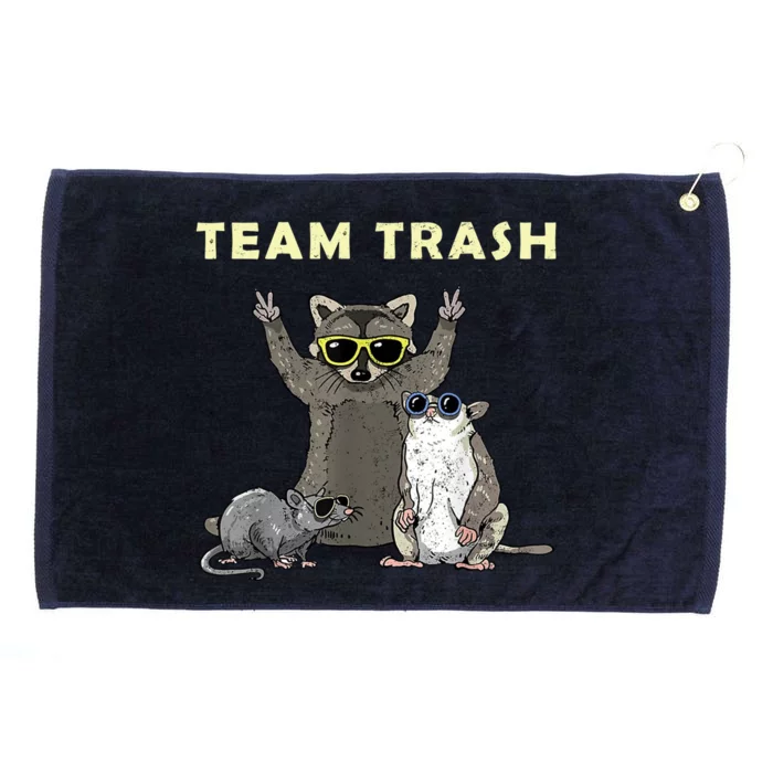 Team Trash Opossum Raccoon Rat Funny Animals Grommeted Golf Towel