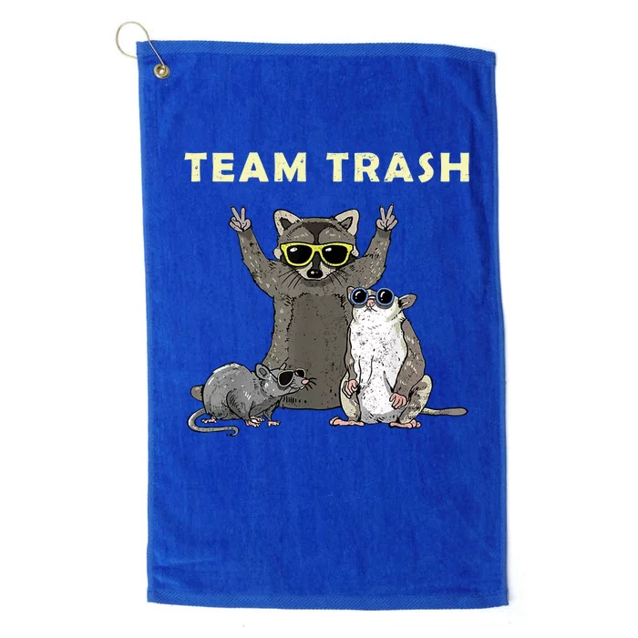 Team Trash Opossum Raccoon Rat Funny Animals Platinum Collection Golf Towel