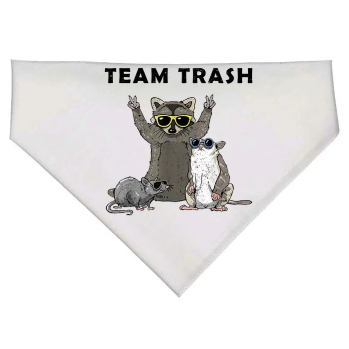 Team Trash Opossum Raccoon Rat Funny Animals USA-Made Doggie Bandana