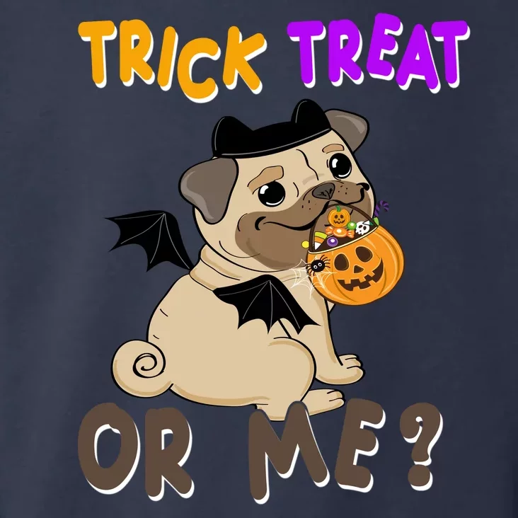 Trick Treat Or Me Pug Dog Halloween Toddler Hoodie