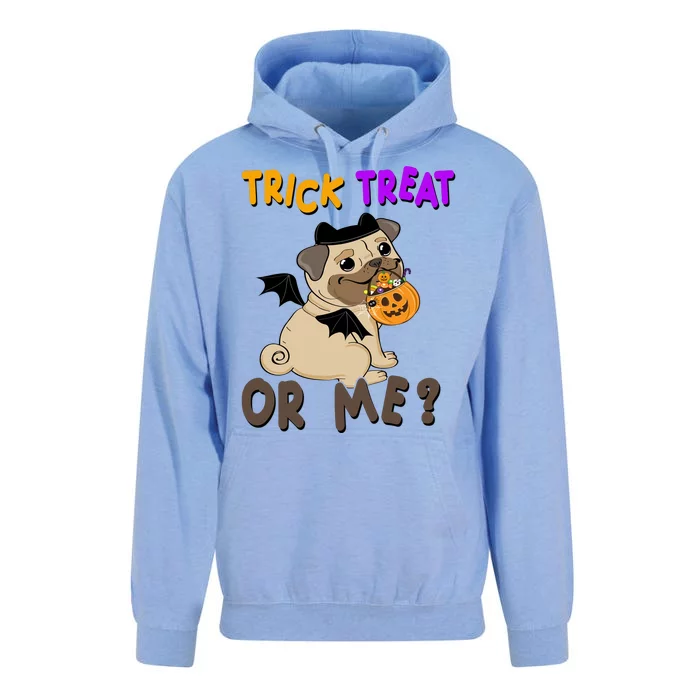 Trick Treat Or Me Pug Dog Halloween Unisex Surf Hoodie