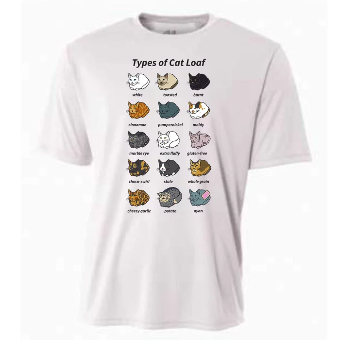 The Types Of Cat Loaf Cooling Performance Crew T-Shirt