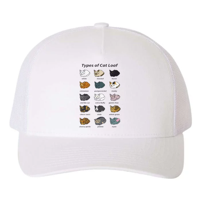 The Types of Cat Loaf Funny Animal Pet Owner Yupoong Adult 5-Panel Trucker Hat