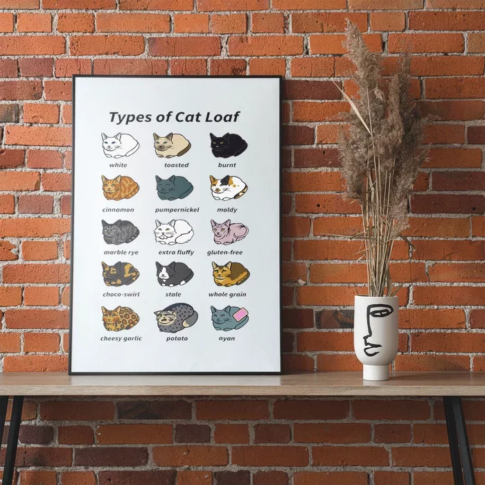 The Types of Cat Loaf Funny Animal Pet Owner Poster