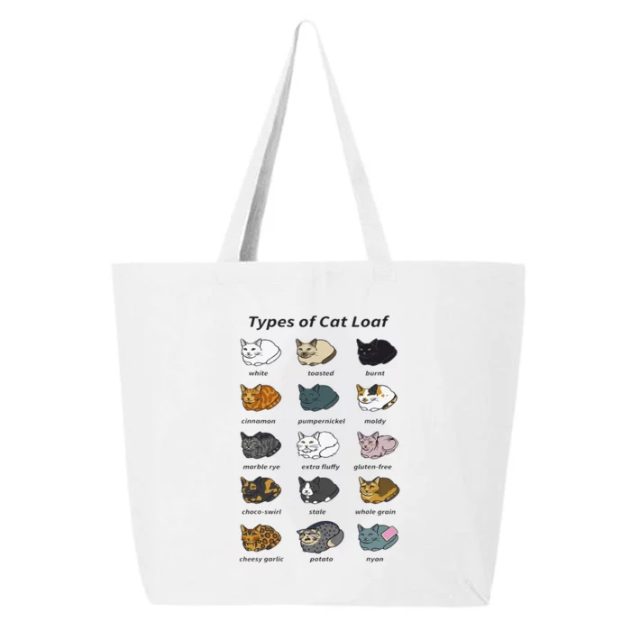 The Types of Cat Loaf Funny Animal Pet Owner 25L Jumbo Tote