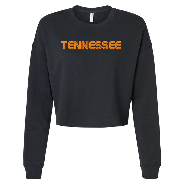 Tennessee Tn Orange Cropped Pullover Crew