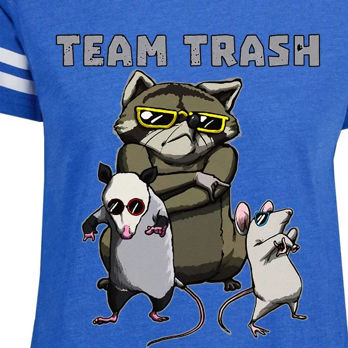 Team Trash Opossum Raccoon Rat Funny Animals Garbage Squad Enza Ladies Jersey Football T-Shirt