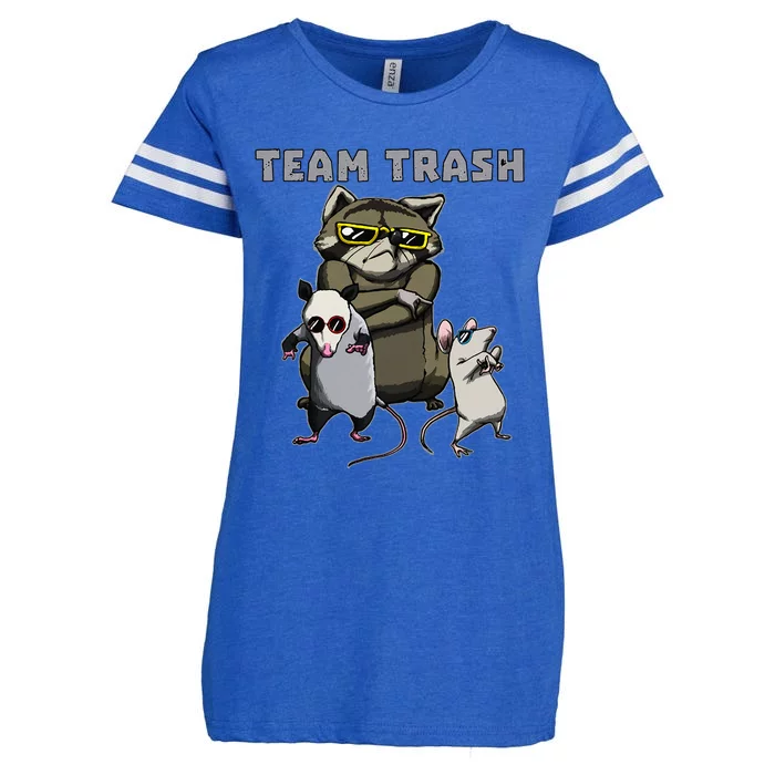 Team Trash Opossum Raccoon Rat Funny Animals Garbage Squad Enza Ladies Jersey Football T-Shirt