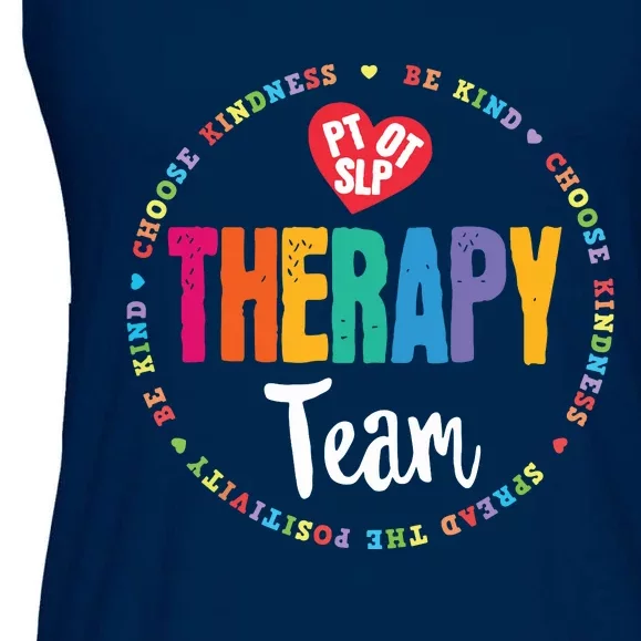 Therapy Team PT OT SLP Physical Occupational Therapist Ladies Essential Flowy Tank