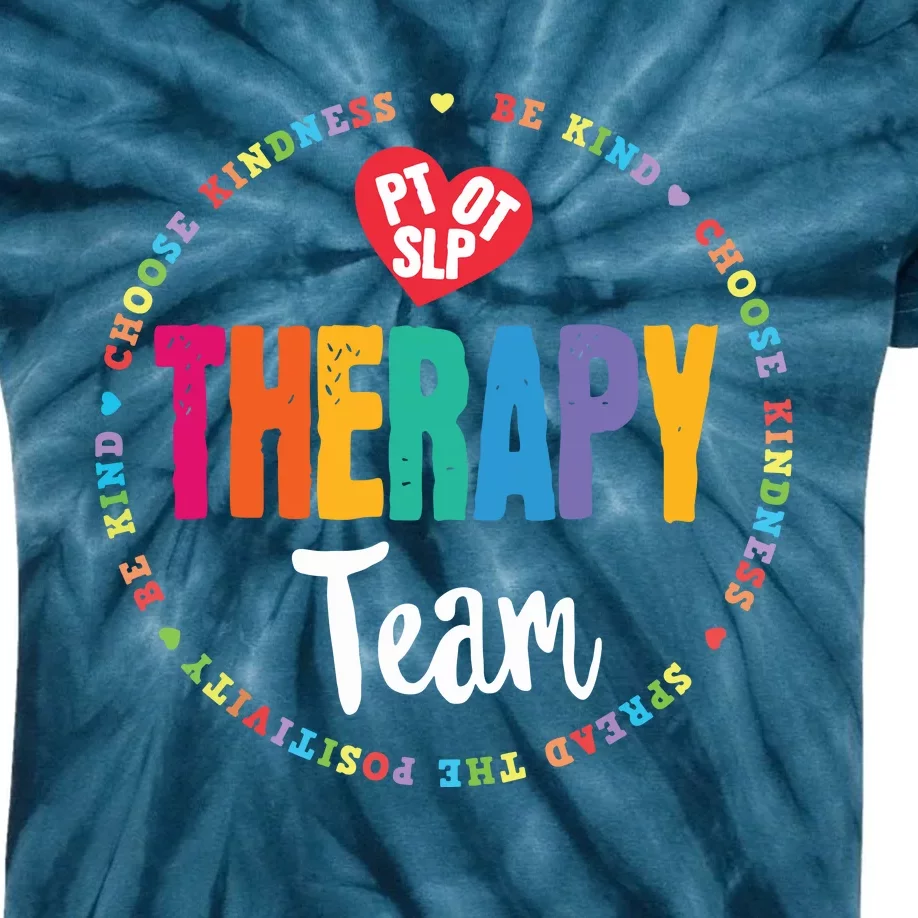 Therapy Team PT OT SLP Physical Occupational Therapist Kids Tie-Dye T-Shirt