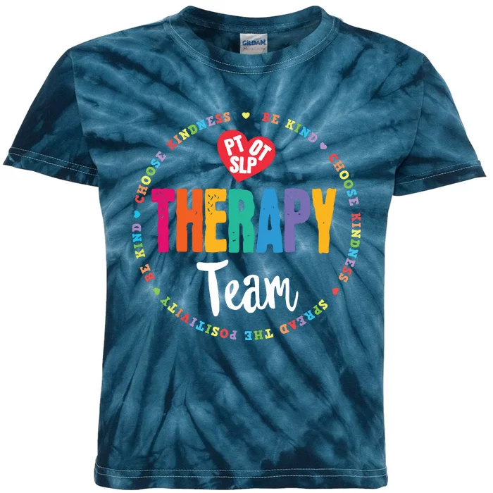 Therapy Team PT OT SLP Physical Occupational Therapist Kids Tie-Dye T-Shirt