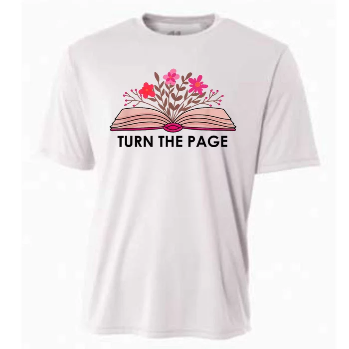 Turn The Page Teacher Floral Book Turn The Page Cooling Performance Crew T-Shirt