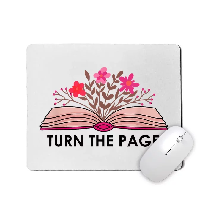 Turn The Page Teacher Floral Book Turn The Page Mousepad