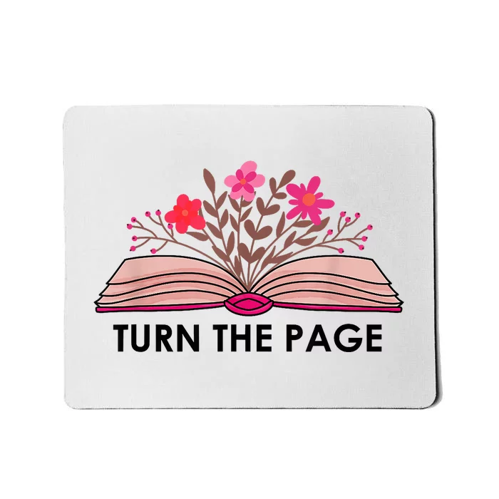 Turn The Page Teacher Floral Book Turn The Page Mousepad