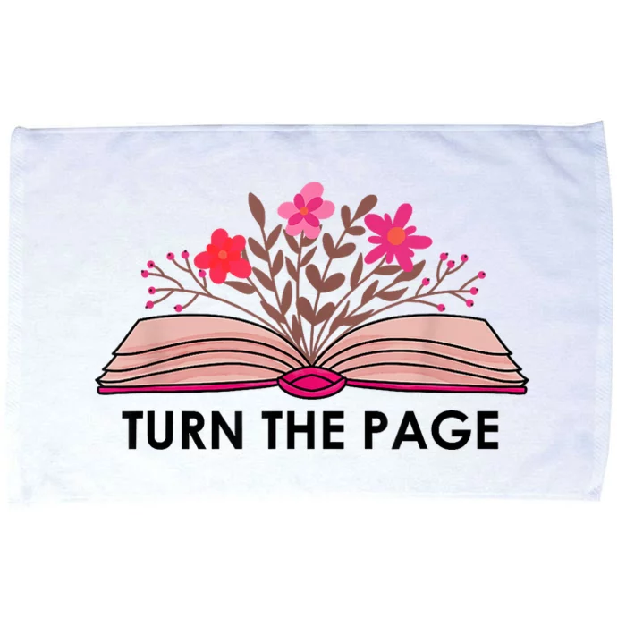 Turn The Page Teacher Floral Book Turn The Page Microfiber Hand Towel