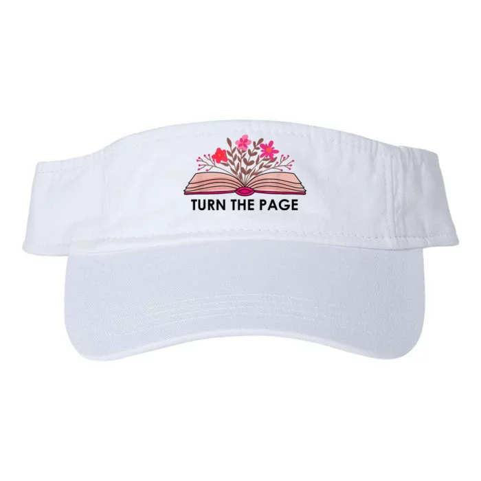 Turn The Page Teacher Floral Book Turn The Page Valucap Bio-Washed Visor