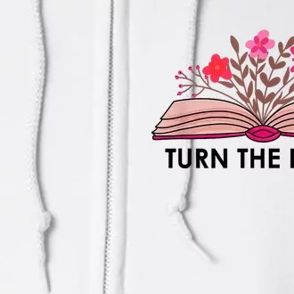 Turn The Page Teacher Floral Book Turn The Page Full Zip Hoodie