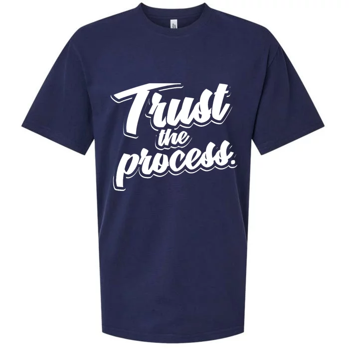 Trust The Process Motivational Quote Workout Gym Sueded Cloud Jersey T-Shirt